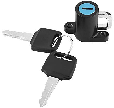 Qillu candado casco moto, Universal motocicleta Casco bloqueo gancho con 2 llaves Conjunto