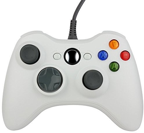 Xbox 360 Game Controller USB Wired Gamepad Game Joystick Joypad for Microsoft & Windows PC (White)