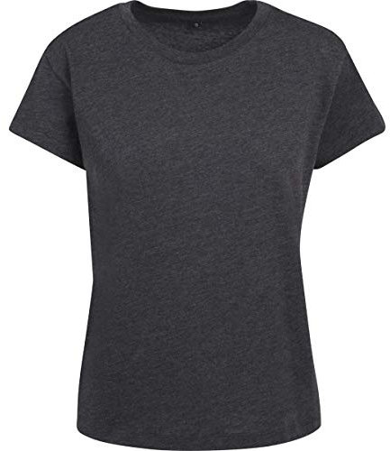 Build Your Brand Ladies Box Tee Grau Charcoal (Heather) L