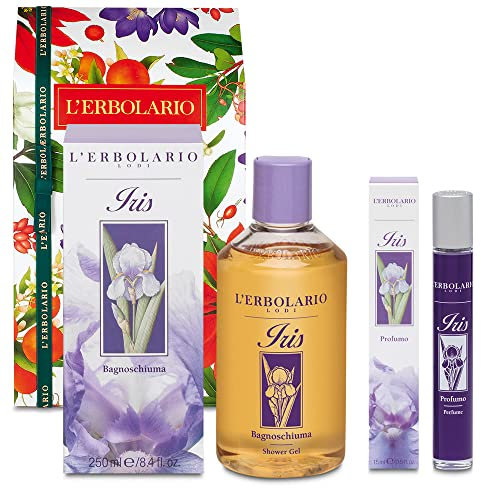 L'Erbolario Geschenkbox Iris Duo - Duschgel 250 ml + Parfüm 15 ml + GRATIS CC Cream Rougj Medium Shades 25 ml