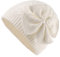 XIAOHAWANG Baby Mädchen Wintermütze Süße Schleife Baby Beanie Warme Strickmützen für Säugling Kleinkind Mädchen, weiß, 2-6 Jahre