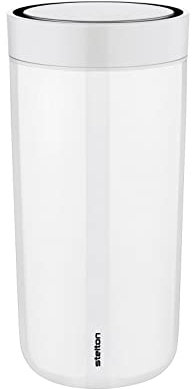 Stelton to-Go Click - Thermobecher, doppelwandige Isolierflasche - Rostfreier, auslaufsicherer Kaffeebecher/Teebecher mit Smart-Click-Deckel - Heiße & kalte Getränke - 0,4 Liter, Chalk