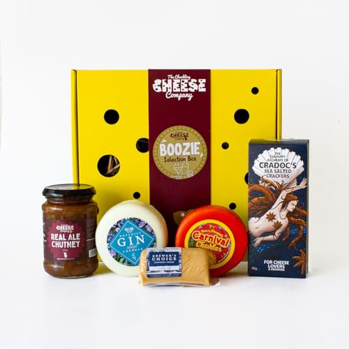 The Boozie Cheese Gift Box. A Delicious Alcohol Inspired Cheese Selection Box. The Perfect Luxury Hamper Box. Food Gifts Really Do Make The Best Gifts. The Chuckling Cheese Company.