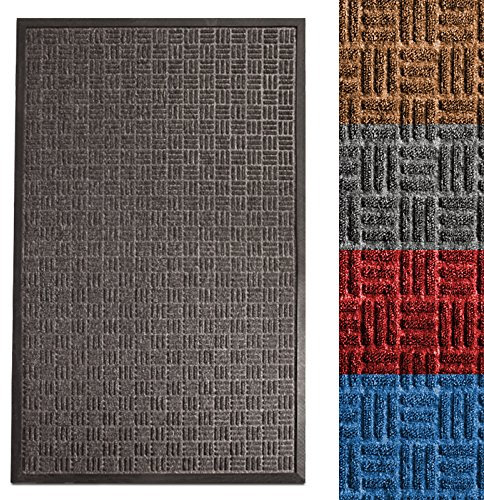 Floordirekt Türmatte Ocean | Schmutzfangmatte | Scrubber-Struktur | Schuhabstreifer und Sauberlaufteppich in einem | 4 Farben & 3 Größen (Anthrazit, 90 x 150 cm)