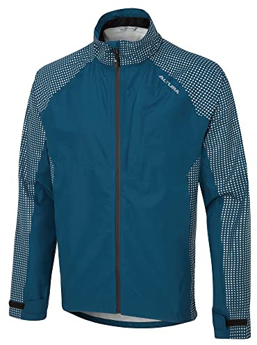Altura Mens Waterproof Jacket - Lightweight Rain Coat with Adjustable Hood and Reflective Details, Outdoor Waterproof Jacket for Hiking and Running, Windbreaker Blue Jackets, Reflective Sleeve | 2X