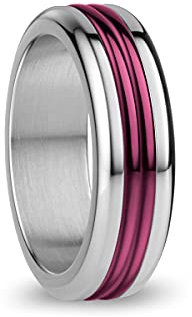 BERING Austauschbar Ringkombination für Damen in Silber & Lila mit einzigartigem Twist- & Change System, Gudena