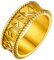 FaithHeart goldener Fingerring mit Rune Symbol Punk Viking Rune Bandring Herren Männer Rune Fingerring für Paar Pärchen