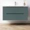 Kibath Mueble de Baño con Lavabo Boreal 60 cm 2 cajones suspendido Acabado Azul Oceano Mate Fabricado en Madera