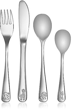 reer Growing Edelstahl-Besteck | 4 teilig | nachhaltiges Kinderbesteck