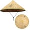 Carnavalife Sombrero de Bambú para el Sol, Sombrero Chino de Paja para Turismo Agricultura, Sombrero de Arroz para Pesca de Granjero, Talla única (WHD-19)