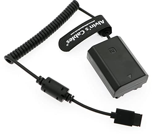 Alvin's Cables NP-FZ100 Dummy batteria per Ronin S Gimbal Cavo di alimentazione a spirale per Sony Alpha A9II A9 A7RIV A7RIII A7III A7SIII A6600 fotocamera
