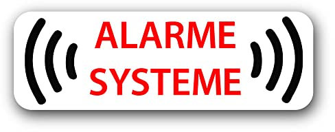 Autocollant | Alarme Système | Voiture, Maison, Sécurité | Fond Transparent | Vinyle | Dimension au choix (4cm)