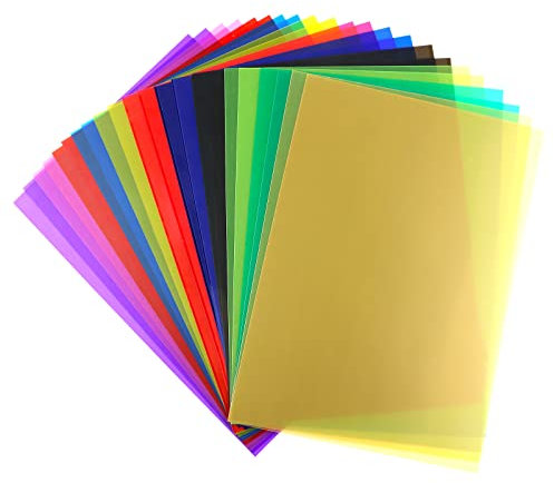 22 Stück Farbfolien Gel Filter Film Transparente 11 Farben Farbige Farbkorrektur Fenster Folie Lampen für Foto grafie Studio Strobe Blitz LED Licht Kamera Bühnen Party schmücken DIY 29.7x21