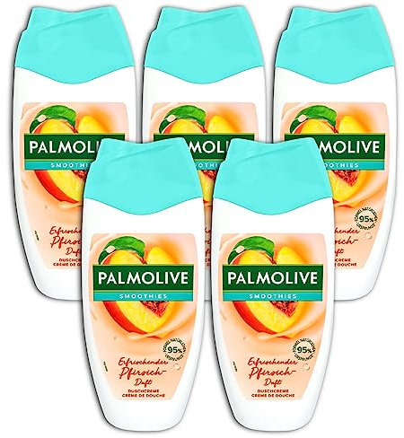 5 er Pack Palmolive Smoothies Erfrischender Pfirsichduft Duschcreme Duschgel 5 x 250ml