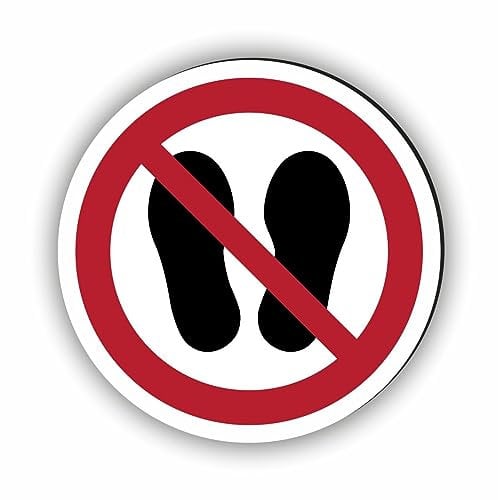 Verbotszeichen/Verbotsschild Betreten der Fläche verboten (P024) - zum markieren von Verbotszonen nach DIN EN ISO 7010