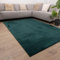 Omid Carpets Teppich Weicher Waschbarer Flachflorteppich mit Rutschfester Unterseite Omid Soft Comfort Waschbar bei 30° - Modern - Wohnzimmer - Salon - Schlafzimmer - Esszimmer (Grün, 80x150cm)
