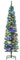 HOMCOM Sapin de Noël Artificiel Lumineux 180 cm en Forme de Crayon, Arbre de Noël avec 150 lumières Multicolores, 390 Branches, Base en Acier, pour décoration de Noël, Vert