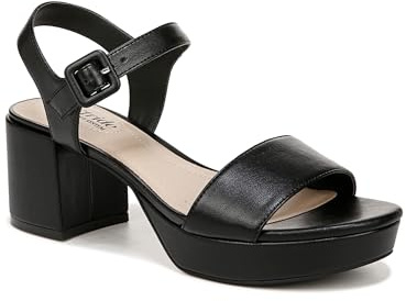 LifeStride Womens Rhythmn Platform Block Heel Sandals Black 7.5 M