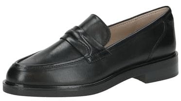 CAPRICE Damen Slipper aus Leder mit Blockabsatz, Schwarz (Black Nappa), 39 EU