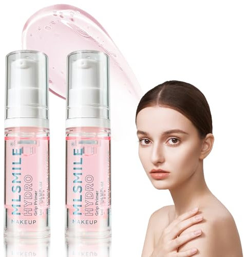 Jutqut Mini Power Grip Primer Gel, Invisible Pore Milk Make up, Moisturizing Jelly Face Primer, Pre Makeup Gel Pore Shrink Isolation Concealer Pore Skin, 2 Kleine Reiseflasche