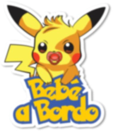 Aufkleber für Auto, Baby an Bord, Pika, 13 x 18 cm, Vinyl, einfach zu kleben, Baby an Bord, Aufkleber, Auto, LKW, Wohnmobil