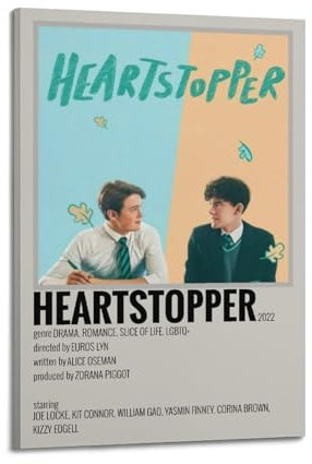 greb Heartstopper Filmposter auf Leinwand, Raumdekoration, ästhetisches Poster, künstlerisches Poster für Schlafzimmer, Wohnzimmer, Wände, 20 x 30 cm, Rahmenstil