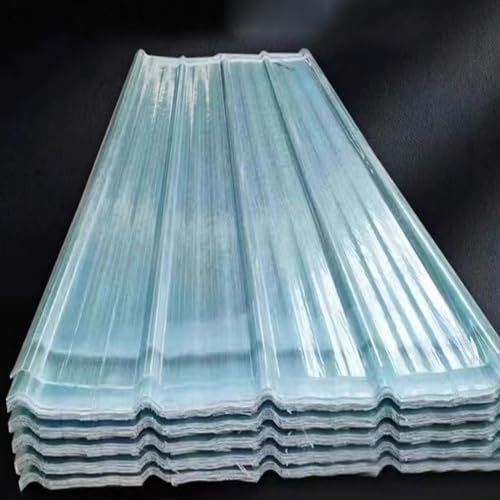 Welldachplatten,Dachblech,Dachmaterial,Dachplatte für Garage,Schuppen,Dachziegel,1mm Glasfaser-Tageslichtplatten,2/4/5/7/9/11/12/16/20 Stück Dachpaneele Trapezblech (0.9x2m/35x79in,9 pcs)
