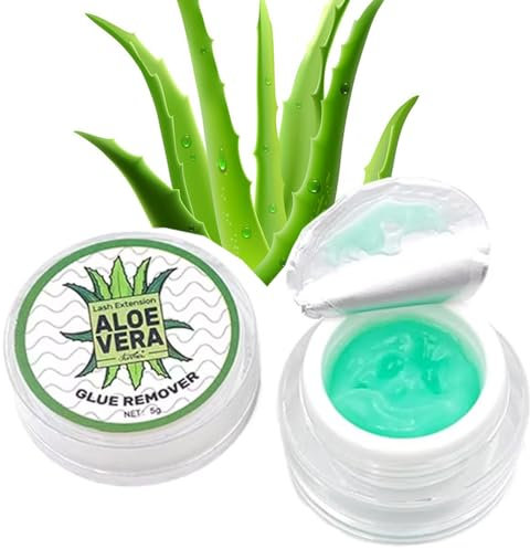 Eyelash Extension Remover Cream - Lash Extension Remover Cream with Low Irritation/Quick Dissolve Eyelash Extensions Glue Remover (Aloe flavor)