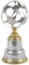 Art-Trophies At14331 Trophée Sport Mixte, argenté/doré, 36 cm