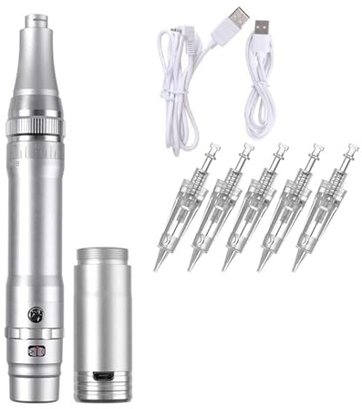 Tatueringssatser Trådlös Permanent Makeup-maskin For Ögonbryn Miroblading Eyeliner Lip Microshading Professional PMU Machine Tattoo Pen Gun Kit För nybörjare(Color:Silver)