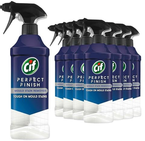Cif Perfect Finish 100% Tough Stain Removal Spray for Stainless Steel, Anti Limescale, Oven & Grill or Anti Mould Effective Degreaser for Kitchen and Outdoor, 435ml (Buy 12, Anti Mould)