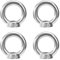 QIMEI-SHOP Ringmutter M10 Ösenmutter 304 Edelstahl Ringmuttern Augenmutter Hardware Ringösen Ringförmige for Befestigen Hängende 4 Stück