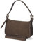 Abro Leather Suede Shoulder Bag Best Friend Dark Brown