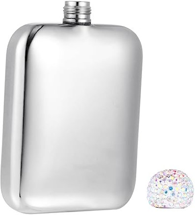 TOPBATHY Stainless Steel Wine Pot Mini Wine Pot Travel Wine Bottle Rhinestone Cap Flasks Personalised Hip Flask Mini Bottles of Alcohol Whiskey Hip Flask Whiskey Decanter Small Flagon