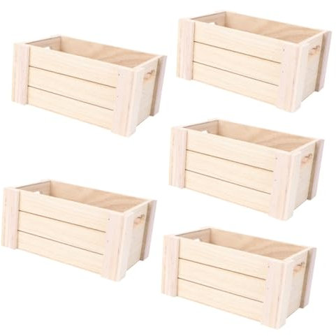 Garneck 5 Stk Desktop-Aufbewahrungskorb aus Holz Vanity-Organizer-Fach Schmuck-Organizer-Fach Holzschreibtisch-Organizer Schreibtisch-Ordnungssystem holztisch Bürotisch um Tischorganisator