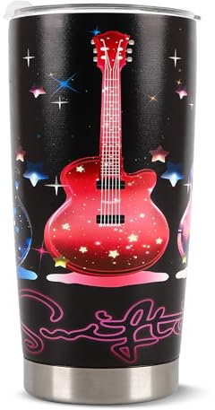 Elechotfly 20oz Stainless Steel Tumbler for Taylor Gifts, Singer Merch Fans Gift Coffee Cup for Women Girls Sister, Double Wall Vacuum for Hot Cold Insulated Travel Car (black)