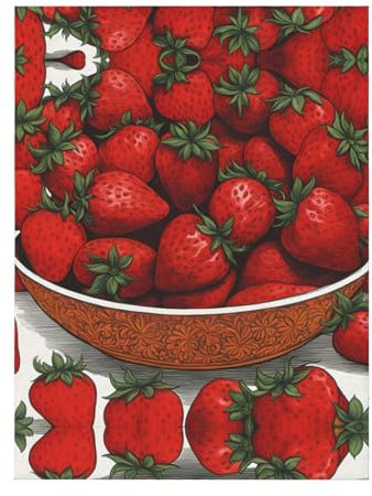PHAYAH Süße Erdbeeren-Überwurfdecke, 152,4 x 127,7 cm, flauschige, große Flanelldecke für Sofa, Couch, Bett