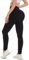 AMIYOYO Scrunch Butt Leggings Damen Push Up High Waist Sport Leggins Booty Elastische Yoga Hose Gym Po Sportsleggings Fitness Blickdicht Sporthose(ASchwarz,M)