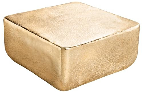 Riess Ambiente Design Couchtisch Unit - 70cm - Gold Metall - Hammerschlag Handmade Wohnzimmertisch