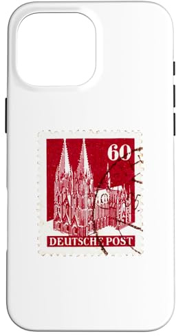 Kölner Dom Briefmarke 1948/51 (60er Rot) Köln Hülle für iPhone 16 Pro Max