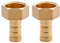 Lot de 2 raccords de tuyau cannelés en laiton G 1,27 cm, adaptateur de tuyau d'arrosage, raccord de tuyau d'arrosage pour carburant, air, gaz, eau, huile (12 mm)