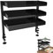 Ysislybin Schreibtischregal, Klemmbares Schreibtisch Organizer Regal, 3 Stöckig Clip On Desk Shelf, Schwarz Schreibtisch Aufsatzregal für Home Office Schule (44 x 22 x 39cm)