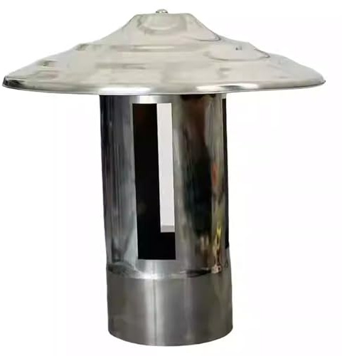 JHDXL Comignolo Antivento, Comignolo in Acciaio Inox Cono Con Retina Copertura, Del Camino Copertura Antipioggia, Durevoli Universali, Per Camino Con Base Tonda(11.6cm/4.6in)