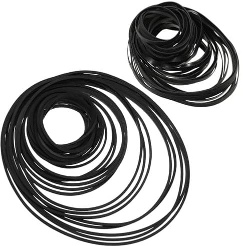 100 Pcs Recorder Rubber Belts Cassette Recorder Repair Maintenance Mix Flat Cassette Tape 40-135 mm Machine Rubber Replacement for DVD CD LD VCR Drives (1mm and 3mm Width)