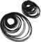 100 Pcs Recorder Rubber Belts Cassette Recorder Repair Maintenance Mix Flat Cassette Tape 40-135 mm Machine Rubber Replacement for DVD CD LD VCR Drives (1mm and 3mm Width)
