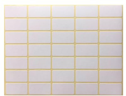 1015 Etiketten Selbstklebend, Universal-Etiketten, 25 x 13 mm, Weiß, 29 Blätter mit je 35 Etiketten