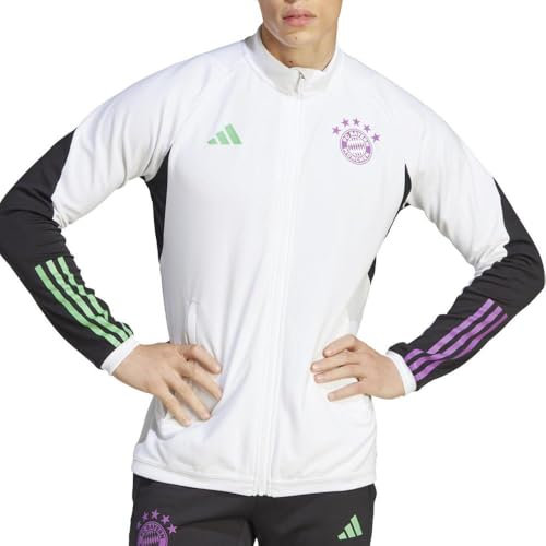 adidas Bayern München Jacke, Weiß, Herren, 23/24, weiß, M