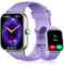 Montre Connectée Femme pour Samsung,iPhone,Android,1,8 Montre Connectée Femme avec Appel Bluetooth,Voix de l'IA,Alexa intégrée,Smartwatch Moniteur de SpO2,Sommeil,Podometre,Calories,IP68-Violet