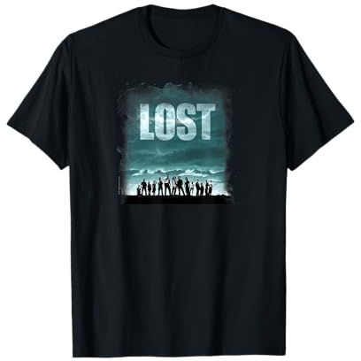 Lost Stormy Sky and Ocean Cast Outlines Poster TV Show T-Shirt