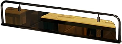 Raumteiler aus schwarzem Glas, 80 x 30 cm, für Büro und Esszimmer, durchscheinende Platte für Restaurant und Arbeitsplatz, stilvoll für Zuhause und Büro